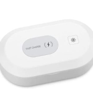 Multifunctional UV Sterilization Box Wireless Fast Charging Portable Mobile Phone Cosmetics Ultraviolet Disinfection Lamp - White
