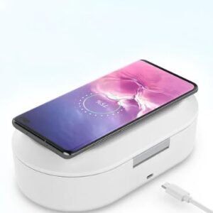 Multifunctional UV Sterilization Box Wireless Fast Charging Portable Mobile Phone Cosmetics Ultraviolet Disinfection Lamp - White - Image 3
