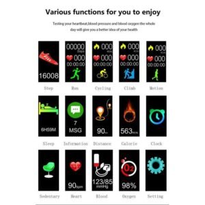 Fitness Tracker F10+ Smart Watch, IP67 Waterproof Activity Tracker - Black & Green - Image 2