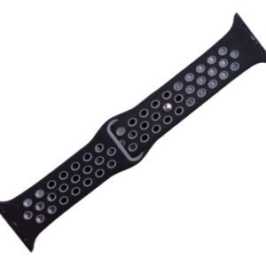 Gadgetgyz Silicone Strap for 42/44mm Apple Watch - Black & Grey (S/M)