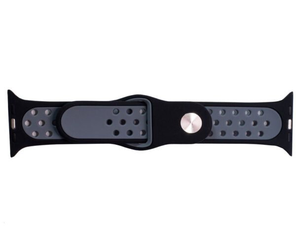 Gadgetgyz Silicone Strap for 42/44mm Apple Watch - Black & Grey (S/M)