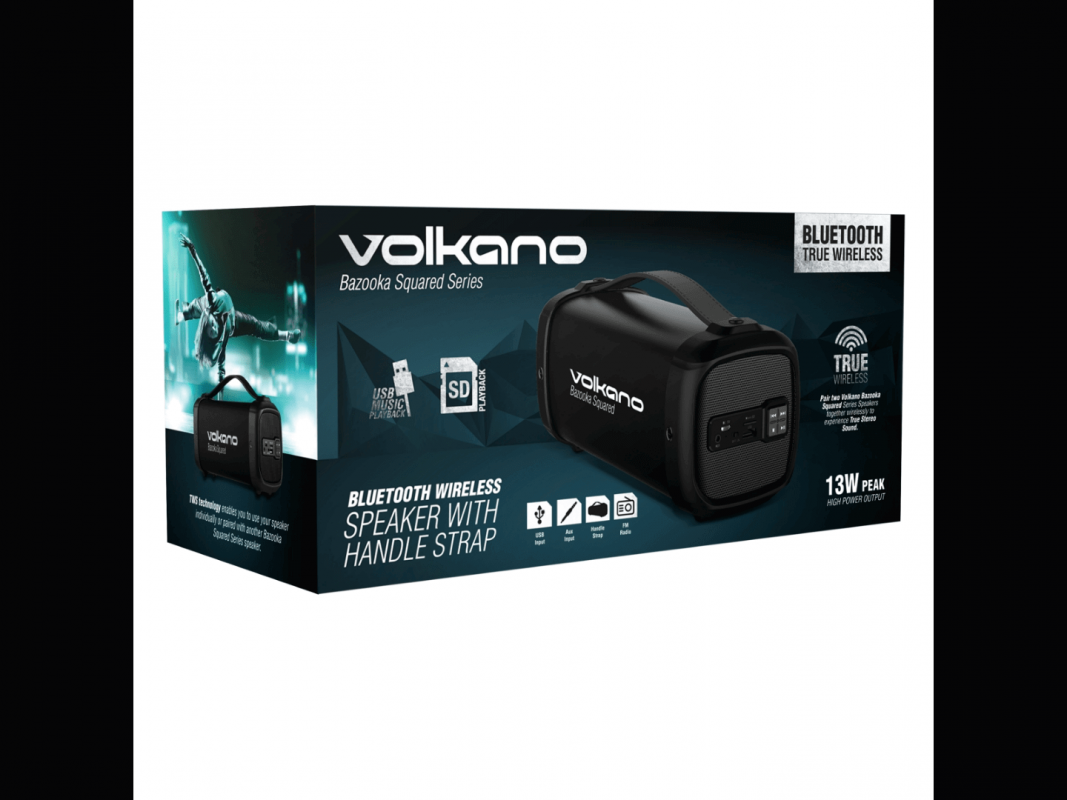 Volkano Bazooka Squared series Bluetooth speaker