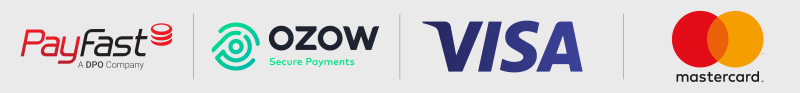 Payfast, Ozow, Visa and Mastercard