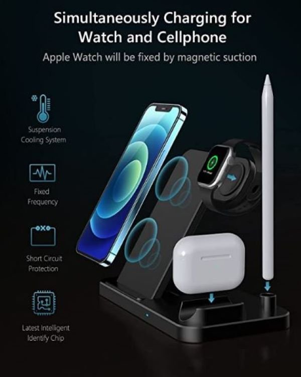 4-in-1 Wireless Fast Charger (compatible with iPhone and Android)