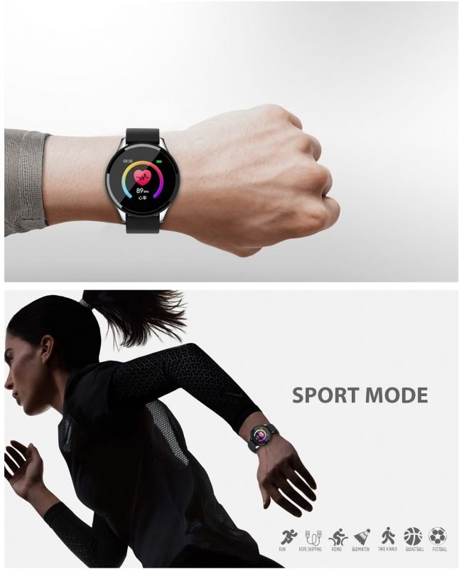 Polaroid PA58 Fitness Watch with Single Touch Smartwatch - Black