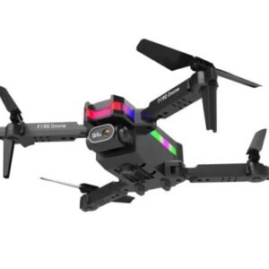 F190 DRONE WITH 4K DUAL CAMERA F/2.15 100° FOV LED NIGHT FLIGHT FOLDABLE MINI DRONE