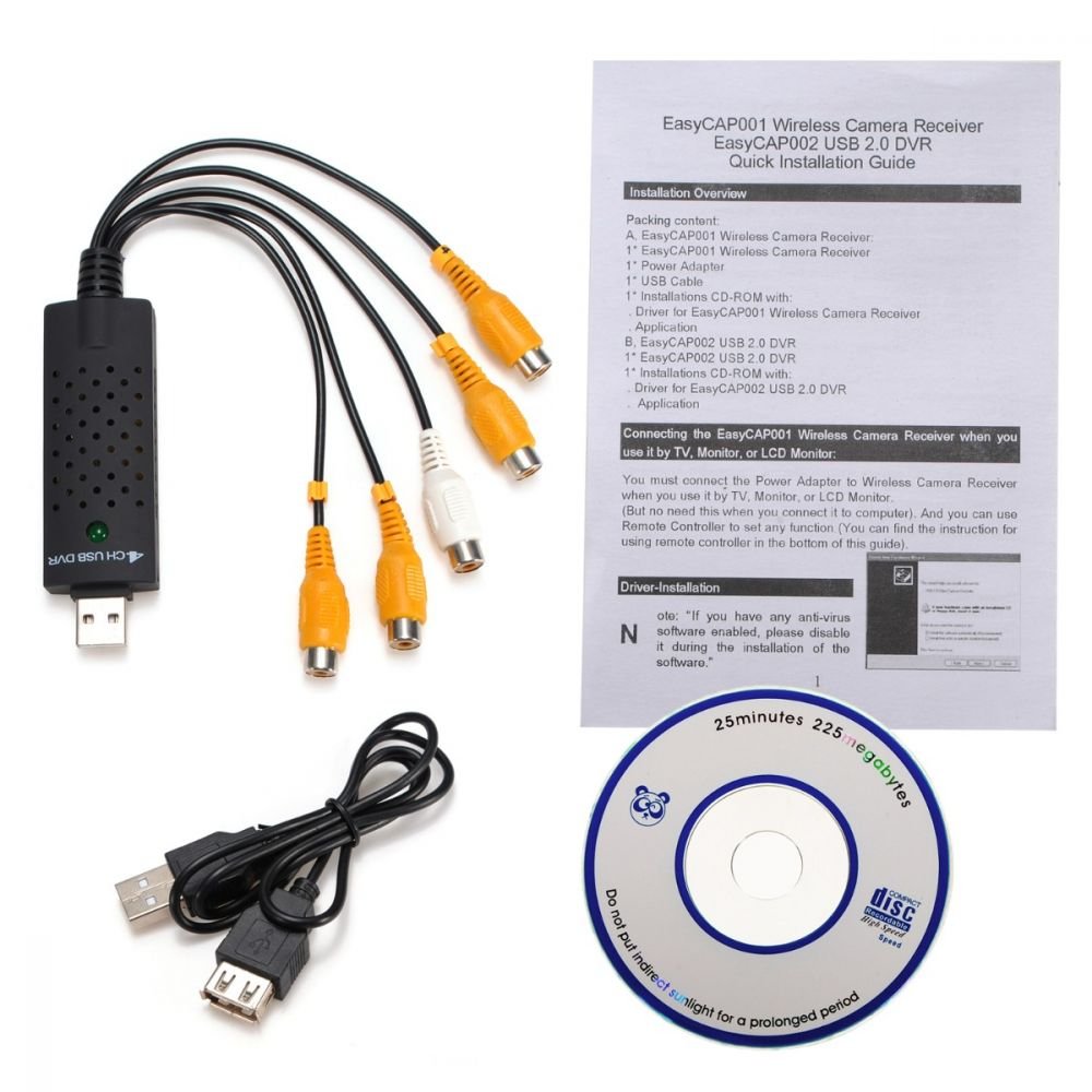 4 Channel USB DVR Video Audio Capture Adapter Easycap - Image 2