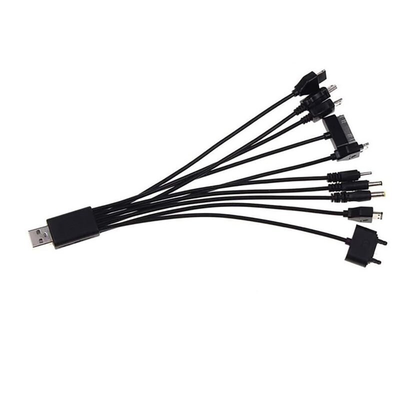 Universal 10 in 1 Multi USB Cable Car Charger for Mobile Phone