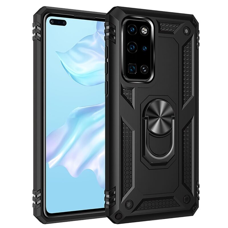 Gadgetgyz Shockproof Armor Stand Case Huawei Huawei P40 - Black