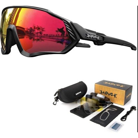 KAPVOE MTB Cycling Sunglasses With Multiple Interchangeable Lenses