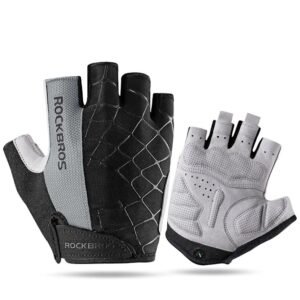 Rockbros Unisex MTB Shockproof Half Finger Cycling Gloves - Image 3