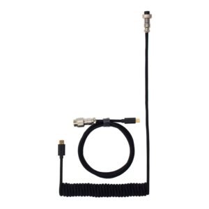 Keychron Coiled Aviator Cable - Black/Straight - Image 2