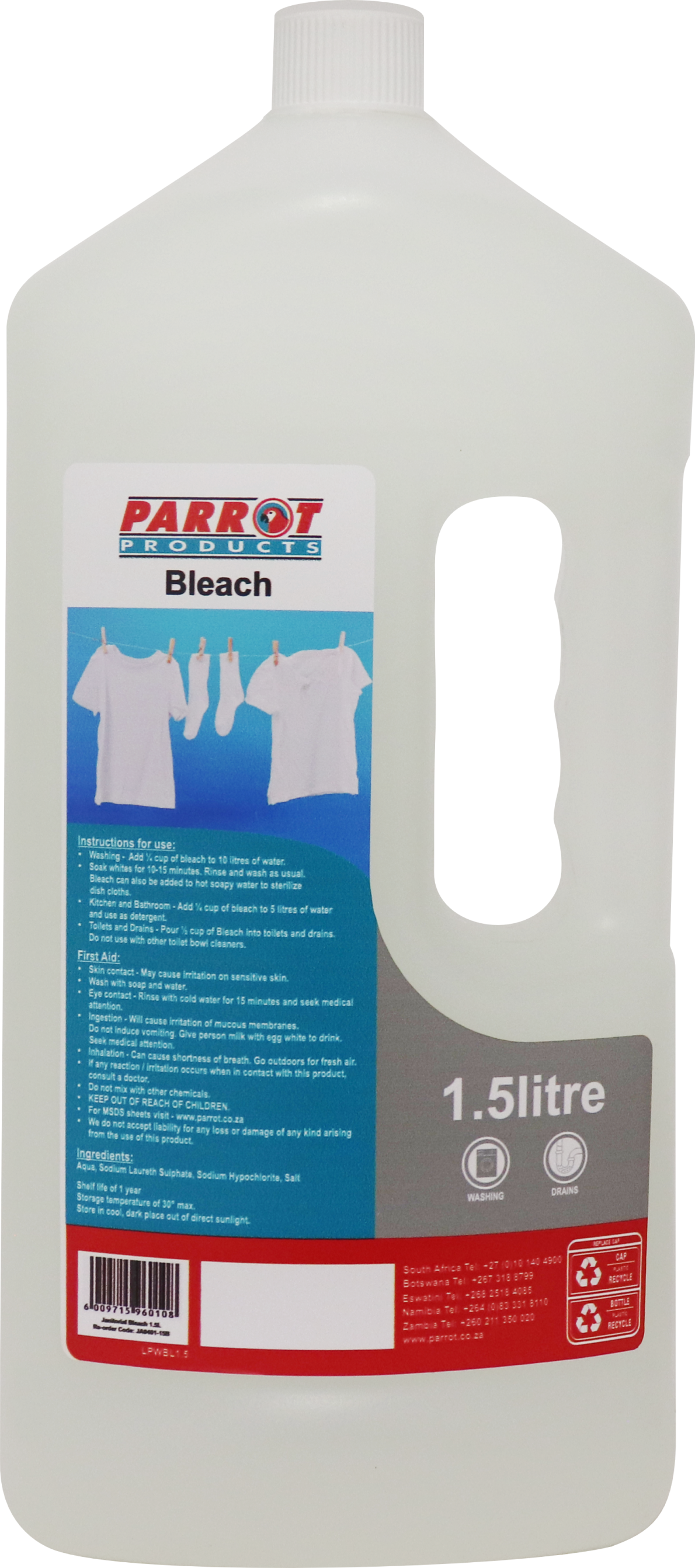 Janitorial Bleach 3% 1.5L
