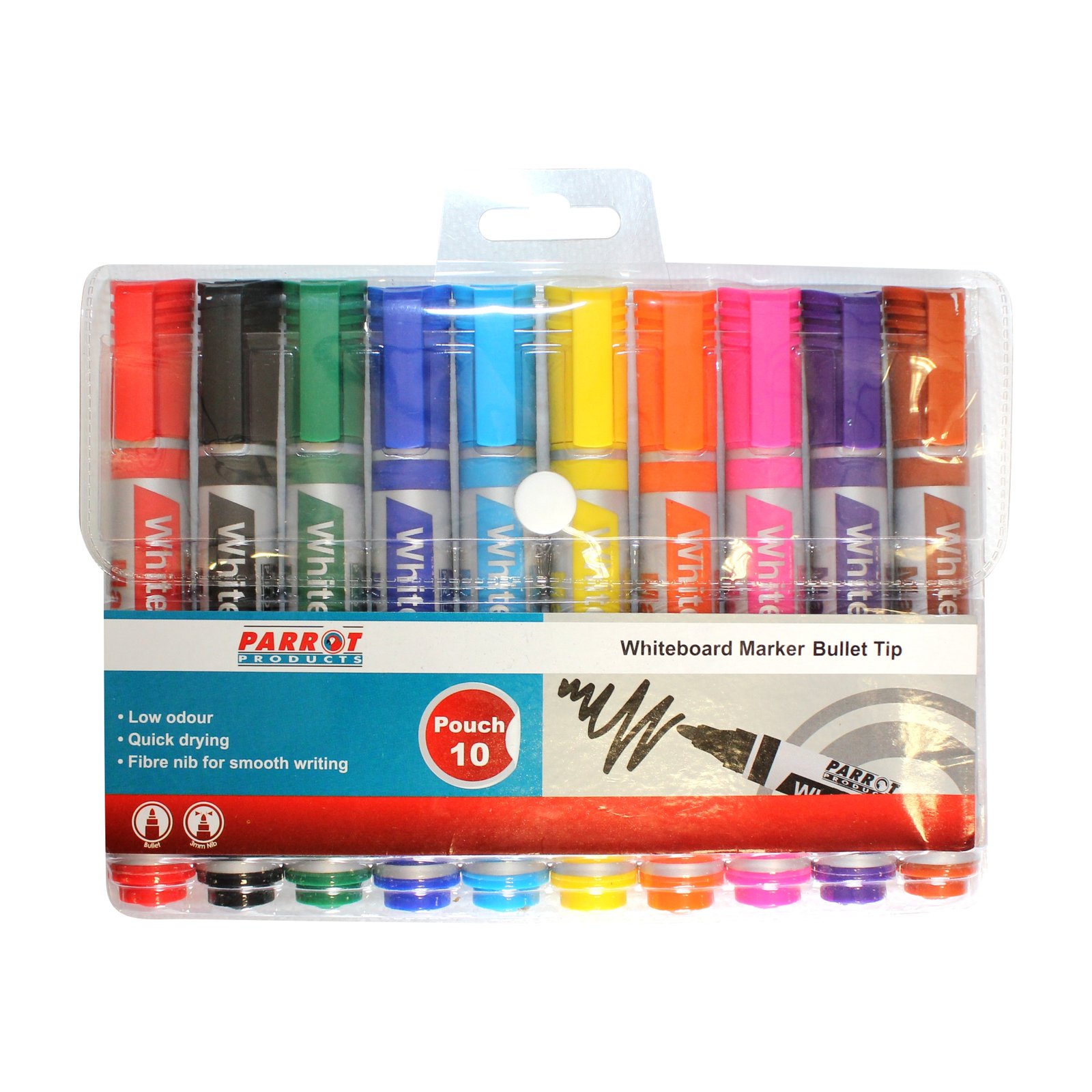Whiteboard Markers (10 Markers – Bullet Tip)