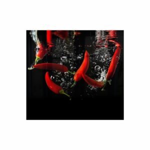 Decorative Glass Wall Tile (598 X 650 X 6mm) Chilli