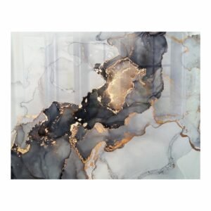 Decorative Glass Wall Tile (898 X 700 X 6mm) Ink Contrast