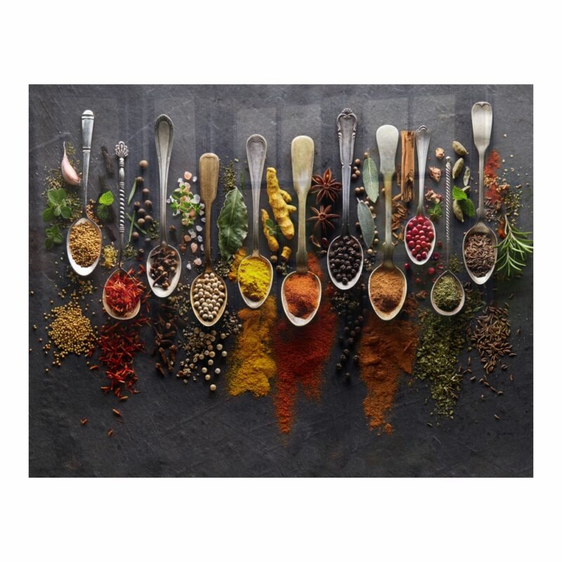 Decorative Glass Wall Tile (898 X 700 X 6mm) Spices