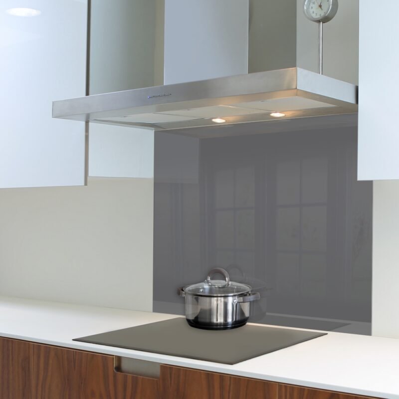 Decorative Glass Wall Tile (898 X 700 X 6mm) Gun Metal