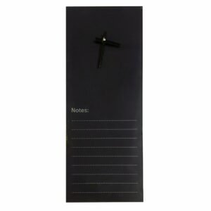 Glass Clock With Notes (200 x 580mm - Black)