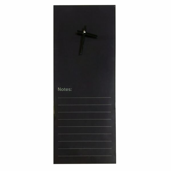Glass Clock With Notes (200 x 580mm - Black)