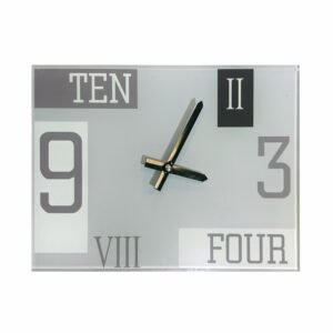 Glass Clock (210 x 300mm - Grey)