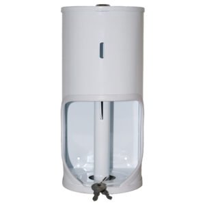Janitorial TR2 Toilet Roll Holder Lockable - Mild Steel White