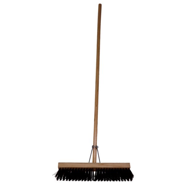 Janitorial Platform Broom Black - Soft Fibre 450mm (18")