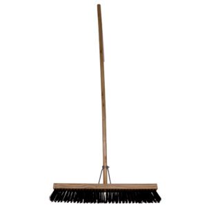 Janitorial Platform Broom Black - Soft Fibre 600mm (18")