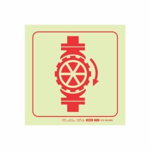Photoluminescent 190mm Safety Sign F32 Sprinkler Stop Valve