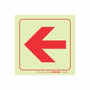 Photoluminescent 190mm Safety Sign F37 Arrow Left