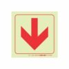 Photoluminescent 190mm Safety Sign F38 Arrow Down