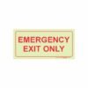 Photoluminescent 190mm Safety Sign F41 Emergency Exit Only