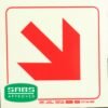 Photoluminescent 190mm Safety Sign F51 Diagonal Arrow Down And Right