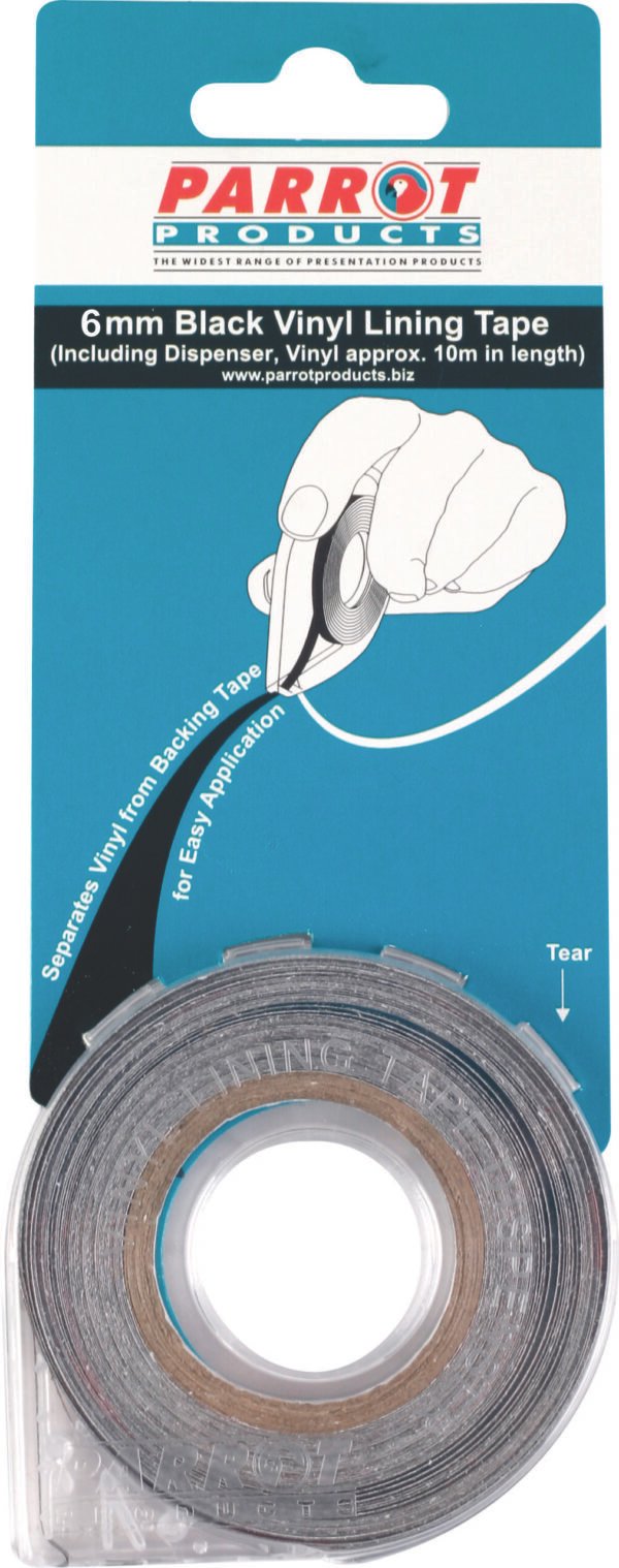 Vinyl Lining Tape (10 Meters - 6mm - Black)