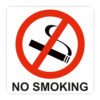 No Smoking Symbolic Sign - Printed on White ACP (150 x 150mm)
