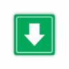Green Arrow Symbolic Sign - Printed on White ACP (150 x 150mm)