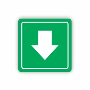 Green Arrow Symbolic Sign - Printed on White ACP (150 x 150mm)