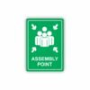 Green Assembly Point Symbolic Sign - Printed on White ACP (297 x 210mm)