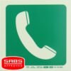 Photoluminescent 190MM Safety Sign - E20-Telephone