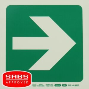 Photoluminescent 190MM Safety Sign - E21-Arrow Right