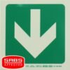 Photoluminescent 190MM Safety Sign - E23-Arrow Down