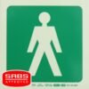 Photoluminescent 190MM Safety Sign - E26-Male Symbol