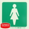 Photoluminescent 190MM Safety Sign - E27-Female Symbol