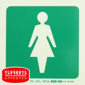 Photoluminescent 190MM Safety Sign - E27-Female Symbol