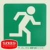 Photoluminescent 190MM Safety Sign - E29-Running Man Facing Right