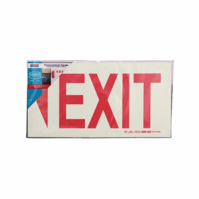 Photoluminescent 190MM Safety Sign - E5 Arrow Right Exit