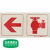Photoluminescent 190mm Safety Sign F18 Arrow Left Fire Hydrant