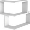 Armoire Bulut Corner Wall Shelf White