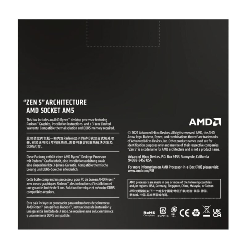 AMD RYZEN 7 9700X 8-Core 3.8GHz AM5 CPU