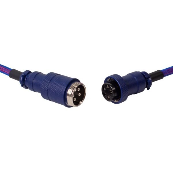 Keychron Premium Coiled Aviator USB Cable | Type-C + USB-A Adapter | Detachable Aviator Connector | 108 cm